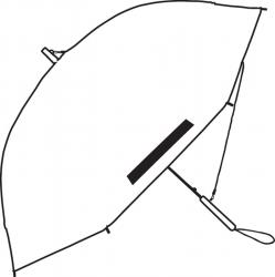 Automatyczny parasol PANORAMIC, transparentny, czerwony