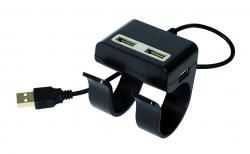 Hub USB &Prime;Clip-on&Prime;; czarny