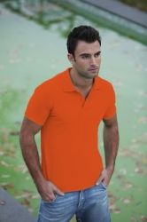 Koszulka męska polo 200g Ciemno pomarańczowa S