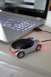 Mysz optyczna USB do komputera PC TRACER, srebrny, czarny