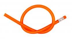 Ołówek elastyczny z gumką pomarańczowy