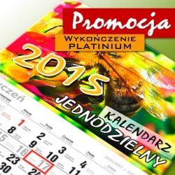 Pakiet Kalendarzy jednodzielnych na 2015 rok z wykończeniem PLATYNOWYM