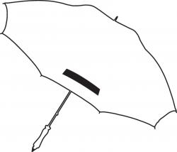 Parasol typu golf MOBILE, czarny