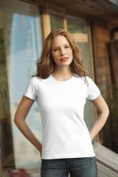 T-Shirt damski z krótkim rękawem 150g Biały M