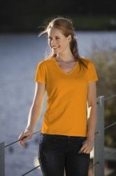 T-Shirt damski z krótkim rękawem 180g Pomarańcz M