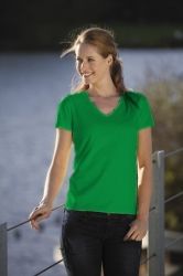 T-Shirt damski z krótkim rękawem 180g Zielony XXL