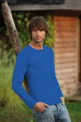 T-Shirt męski z długim rękawem 150g Królewski niebieski L