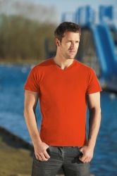 T-Shirt męski z krótkim rękawem 150g Ciemno pomarańczowy M