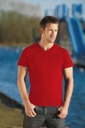 T-Shirt męski z krótkim rękawem 150g Czerwony L