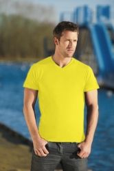 T-Shirt męski z krótkim rękawem 150g Zółty XXL