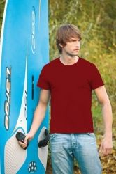 T-Shirt męski z krótkim rękawem 180g Ciemno czerwony L
