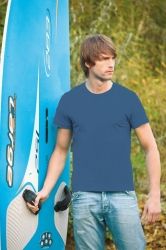 T-Shirt męski z krótkim rękawem 180g Denim Blue S