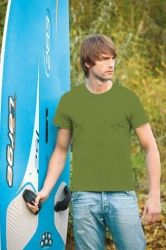 T-Shirt męski z krótkim rękawem 180g Zielony mech XXL