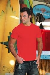 T-Shirt męski z krótkim rękawem 205g Czerwony L