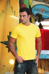 T-Shirt męski z krótkim rękawem 205g Zółty S