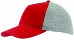 5 segmentowa czapka baseballowa UP TO DATE, czerwony, szary