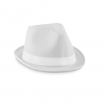  Kolorowy kapelusz z poliestrowej słomki z białą opaską WOOGIE
