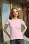T-Shirt damski z krótkim rękawem 150g Jasno różowy L