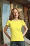 T-Shirt damski z krótkim rękawem 150g Zółty L