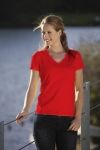 T-Shirt damski z krótkim rękawem 180g Czerwony L