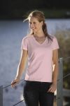 T-Shirt damski z krótkim rękawem 180g Jasno różowy XL