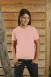 T-Shirt dziecięcy z krótkim rękawem 150g Jasno różowy S