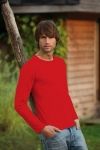 T-Shirt męski z długim rękawem 150g Czerwony XL