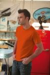 T-Shirt męski z krótkim rękawem 150g Ciemno pomarańczowy M