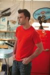 T-Shirt męski z krótkim rękawem 150g Czerwony XL