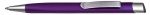 TRIANGULAR długopis metalowy, fioletowo- srebrny, wkład niebieski