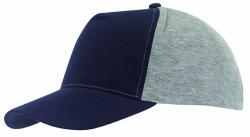 5 segmentowa czapka baseballowa UP TO DATE, ciemnoniebieski, szary