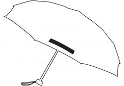 Aluminiowy parasol mini SHORTY, czarny