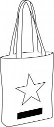 Filcowa torba na zakupy STAR DUST, szary