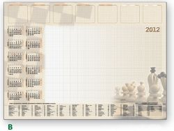 Kalendarz podkładowy 2012 - Planer A2