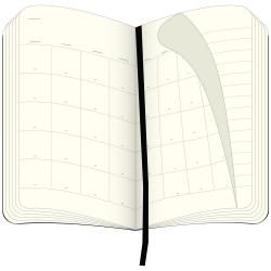 Moleskine XL kalendarz miesięczny notatnik, miękka okładka