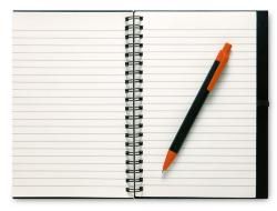 Notes w linie z długopisem