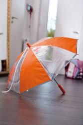 Parasolka Teenager pomarańczowo-przezroczysta z odblaskami