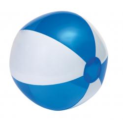 Piłka plażowa OCEAN, transparentny niebieski, biały
