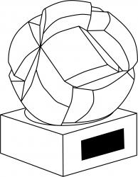 Puzzle w kształcie piłki ROUND DEXTERITY, brązowy