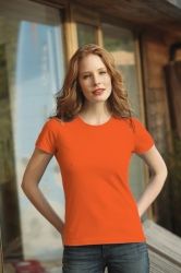 T-Shirt damski z krótkim rękawem 180g Ciemno pomarańczowy S