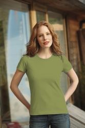 T-Shirt damski z krótkim rękawem 180g Zielony mech L