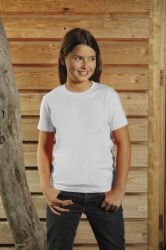 T-Shirt dziecięcy z krótkim rękawem 150g Biały XL
