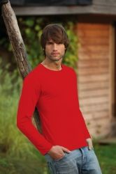 T-Shirt męski z długim rękawem 150g Czerwony L
