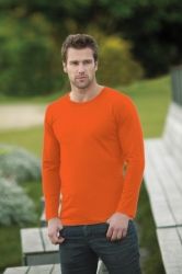 T-Shirt męski z długim rękawem 180g Ciemno pomarańczowy XL