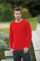 T-Shirt męski z długim rękawem 180g Czerwony XL