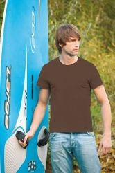 T-Shirt męski z krótkim rękawem 190g Brąz XL