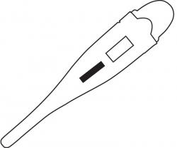 Termometr z wyświetlaczem LCD RECOVERY, biały