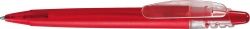 X-EIGHT FROST długopis czerwony transparentny