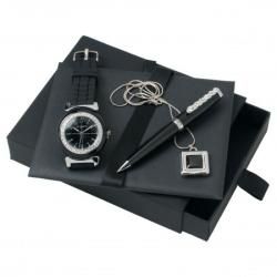 Zestaw pendrive i zegarek seria Diadema Black + długopis Goccia