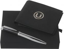 Zestaw portfel - wizytownik + długopis Simply U